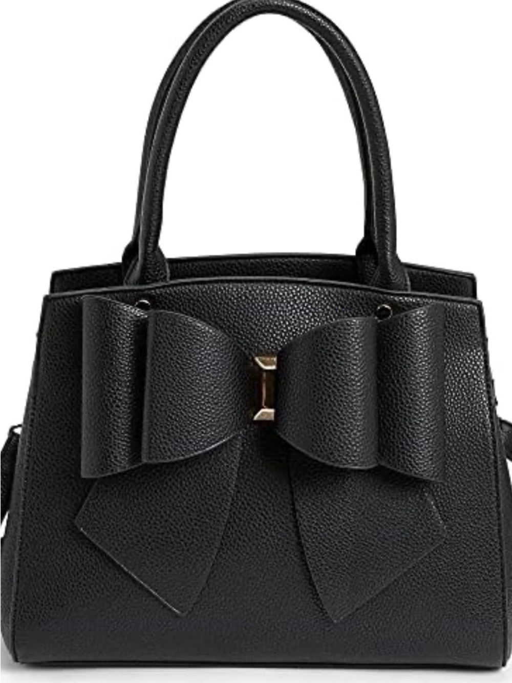 Black Bow-Accent Women's Handbag